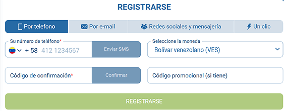 Cómo registrarse por teléfono en 1xBet Registro por teléfono